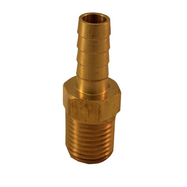 5/8 x 1/2 Inch Brass Barb To Male Pipe Connector 5/8 x 1/2 Inch Brass Barb To Male Pipe Connector