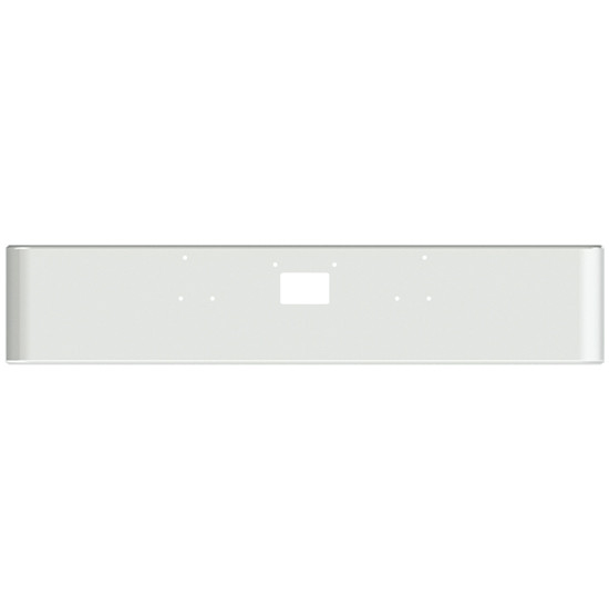 14 Inch Chrome Steel Texas Square Bumper W/ Mounting & Tow/Hitch Holes For Peterbilt 378/ 379 Conventional 1987-2007