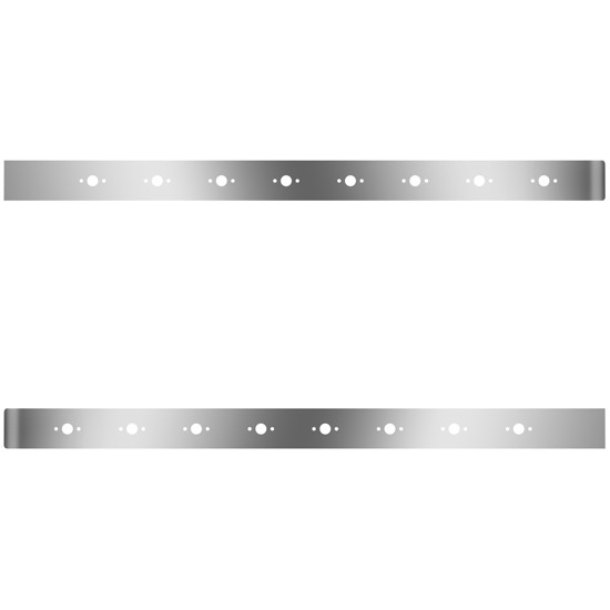 Stainless Steel Wrapped Cab Panels W/ 16 P3 Light Holes For Peterbilt 378, 379, 388, 389