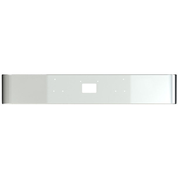 Peterbilt 377 SBA Wrap Around Bumper, 10 Gauge W/ Center Tow Hole, 16 Inch Chrome