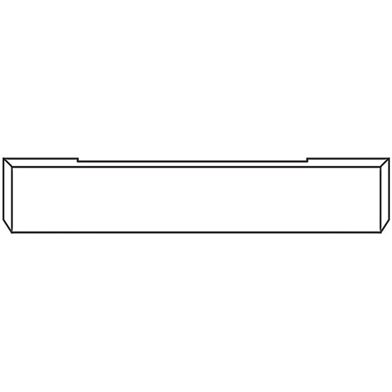 20 Inch Chrome Boxed End Bumper, 10 Gauge For Peterbilt 362 1981-2002 Blind Mount