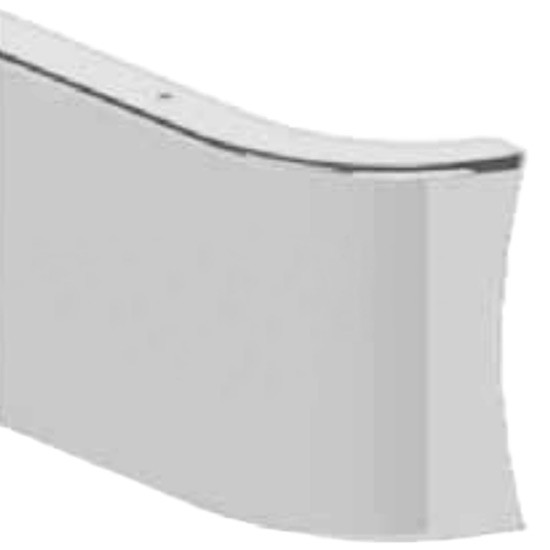 Peterbilt 330 SFA 1998-2005 Bumper, 10 Gauge W/ Center Tow Hole, 13 Inch Chrome