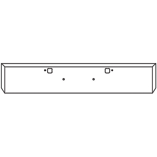 12 Inch Stainless Steel Boxed End Bumper W/ Mounting & Tow/Hitch Holes  For Peterbilt 365, 367, 388, 389/Glider, 567 & 589 SFA