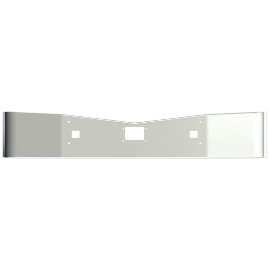 Chrome 18 Inch Bumper Wrap Around Bumper W/ Tow & Vorad 4 Hole Cutouts