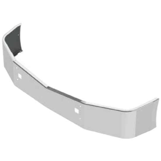 Chrome 18 Inch Bumper Wrap Around Bumper W/ Tow & Vorad 4 Hole Cutouts