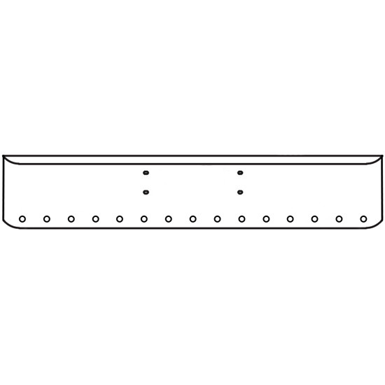 20 Inch Stainless Steel Texas Rolled End Bumper W/ 15 RND 2 Inch Light Holes For Western Star