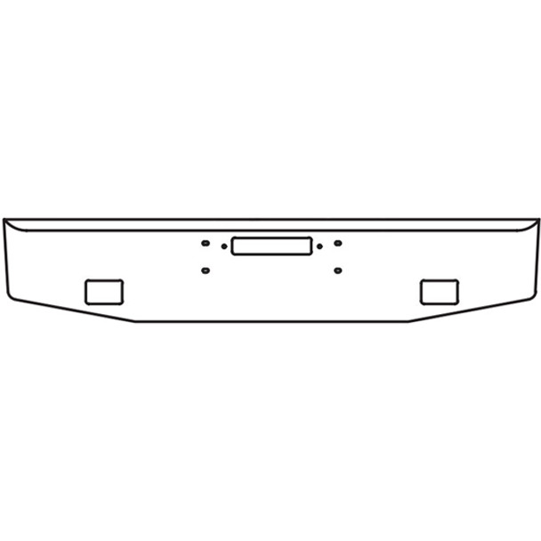 16 Inch Stainless Steel Standard Bumper W/ Tow, Fog Light Holes For Western Star Constellation 16 Inch Stainless Steel Standard Bumper W/ Tow, Fog Light Holes For Western Star Constellation