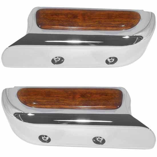 Chrome Armrest With Wood Insert For Kenworth With Daylight Door