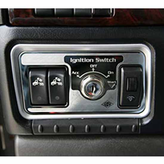 Stainless Steel Switch Plate For Ignition/Dimmer For Kenworth T600, T800, W900