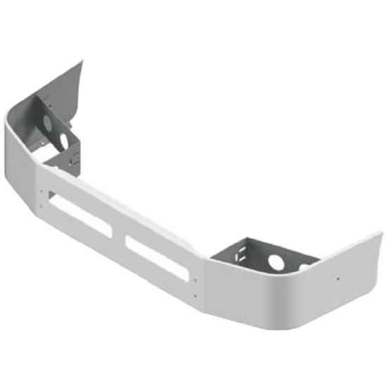 Chrome 18 Inch Bumper For Set Back Axle W/ Fog & Hook Holes For Volvo VNL Gen I