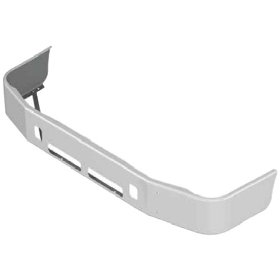 Chrome Steal 14 Inch Bumper W/ Bolt, Tow Pin, Vent Holes For Volvo VNM