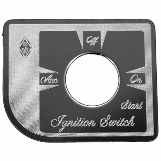 Stainless Steel Ignition Switch ID Plate For Peterbilt