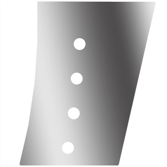 Stainless Steel Standard/Wide Cowl Panels W/ 8 - 3/4 Inch Light Holes For Peterbilt 389 131BBC