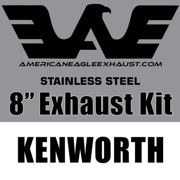 American Eagle Stainless 8 Inch Exhaust Kit With OE Style Elbows For Kenworth Aerocab American Eagle Stainless 8 Inch Exhaust Kit With OE Style Elbows For Kenworth Aerocab