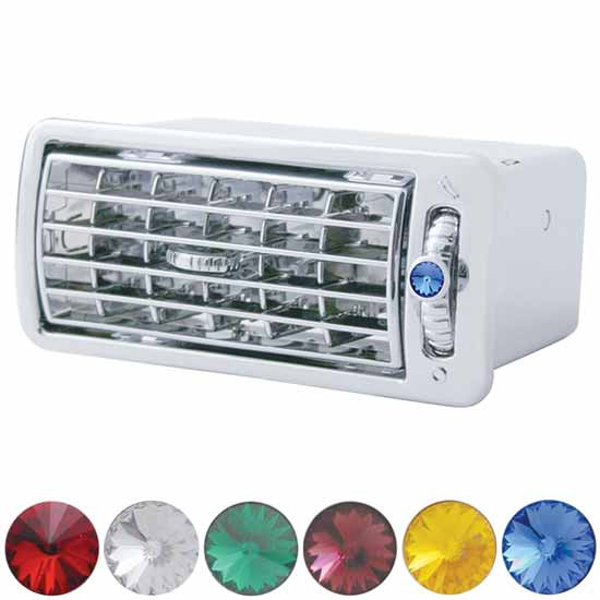 Chrome Plastic AC Vents With Jewel Or Indent For Volvo VNL