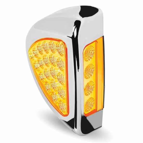 1.78 X 5.25 Inch 24 Diode Amber LED Turn Signal & Marker Side Headlight For Peterbilt