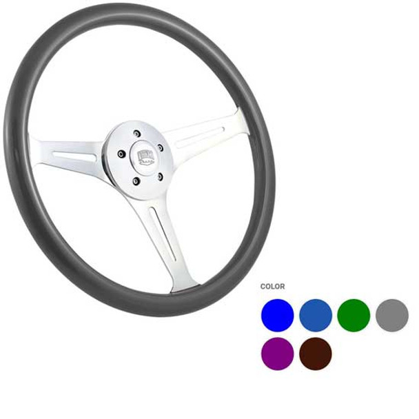 18 Inch Chrome 3 Spoke Empire Steering Wheel Kit For Freightliner