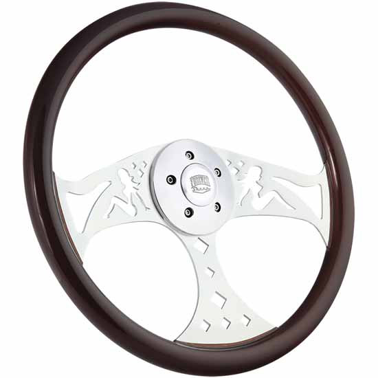 18 Inch Chrome 3 Bettie Spoke Steering Wheel Kit