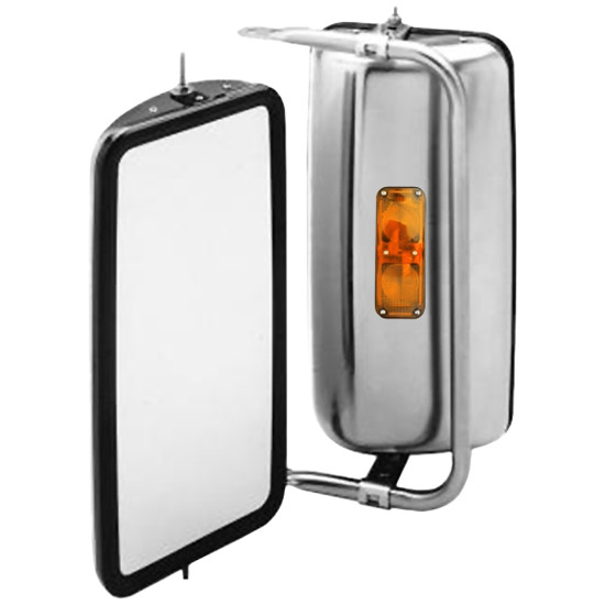 8 X 16 Inch Stainless Steel Heated Side Mirror - 4 State Trucks