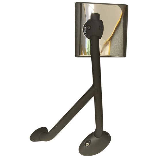 BESTfit Chrome Hood Mirrors With Black Short Brackets For International ProStar