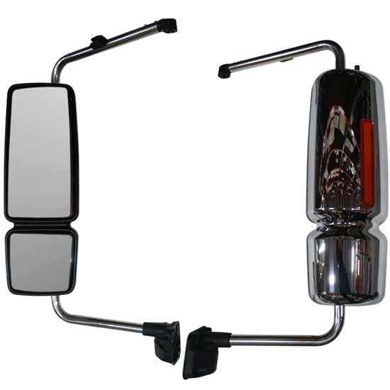 BESTfit Black Heated Power Mirror Assembly With Brackets For International WorkStar