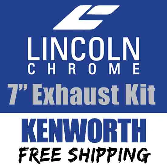 Lincoln Chrome 7-5 Inch Exhaust Kit With K180-10742 Elbow For Kenworth W900A