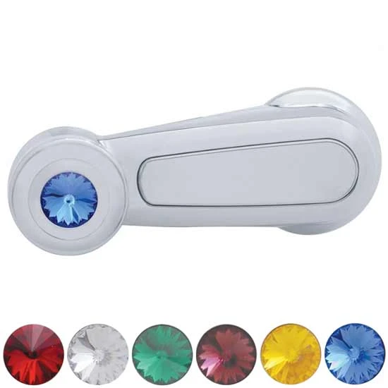 Chrome Window Crank With Colored Jewel For Peterbilt