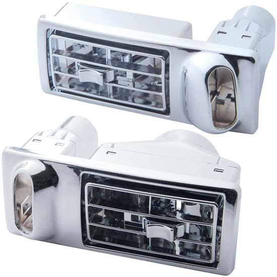 Chrome AC Vent For Kenworth T600, T800, W900 2002-2005