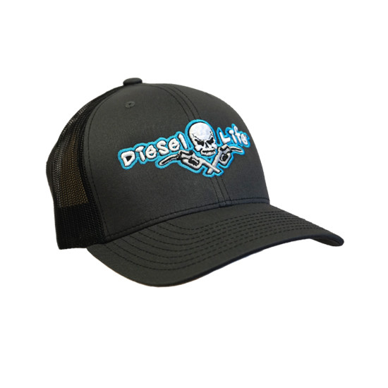 Diesel Life Twill Mesh Charcoal Black Hat - Snap Back