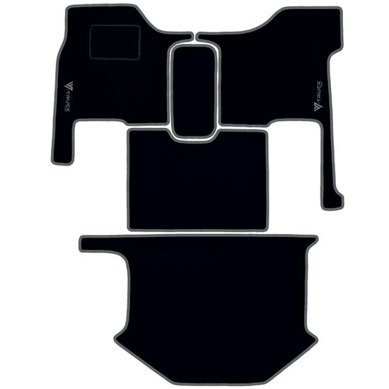 Black Carpet 5 Piece Floor Mat Set For Kenworth T680