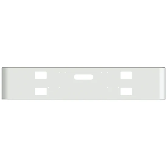 Valley Chrome 18 Inch Chrome Texas Rolled End Bumper, 7 Gauge For Freightliner Classic, FLC120 & Cabover 1984-1999