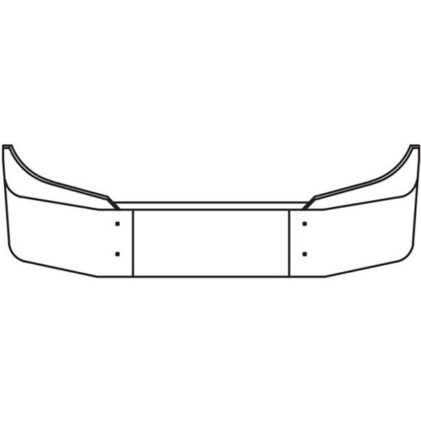 Valley Chrome 20 Inch Chrome Steel Wrap Around Bumper For Freightliner Cascadia 116/126 W/ Poly Bumper Valley Chrome 20 Inch Chrome Steel Wrap Around Bumper For Freightliner Cascadia 116/126 W/ Poly Bumper