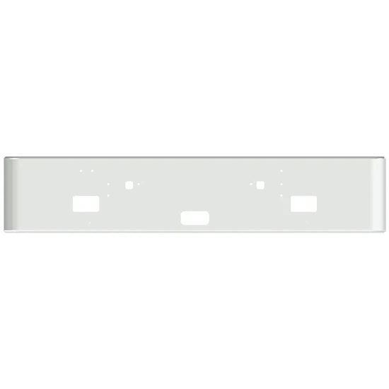 18 Inch Chrome Texas Rolled End Bumper, 7 Gauge For International 9370 & 9670