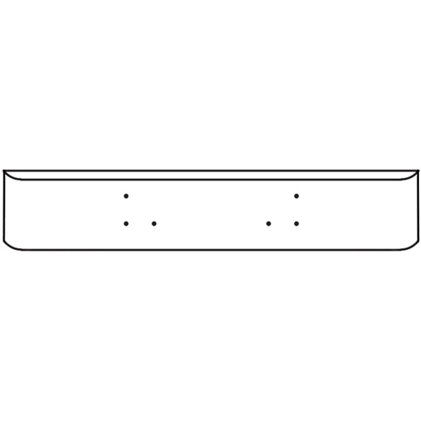 18 Inch Chrome Texas Rolled End Bumper, 7 Gauge  For International PayStar 5900I SFA 18 Inch Chrome Texas Rolled End Bumper, 7 Gauge  For International PayStar 5900I SFA