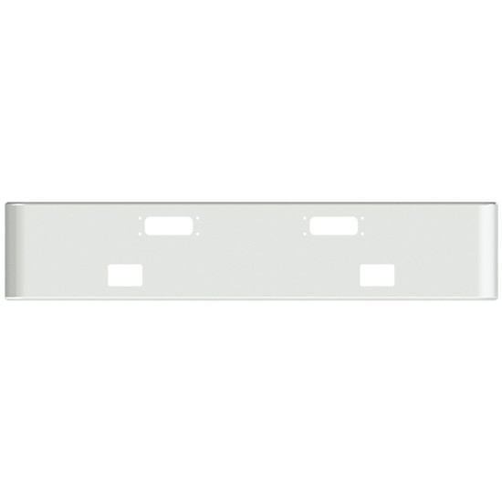 Valley Chrome 18 Inch Chrome Texas Rolled End Bumper, 7 Gauge For Peterbilt 352, 359