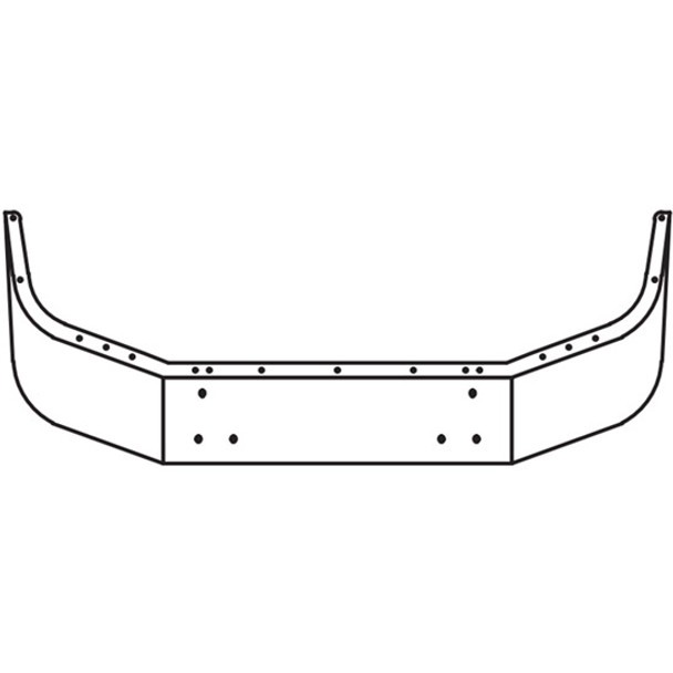 Valley Chrome 16 Inch Chrome Wrap Around Bumper For Peterbilt 357 & 378 SBA 2005-Newer Valley Chrome 16 Inch Chrome Wrap Around Bumper For Peterbilt 357 & 378 SBA 2005-Newer
