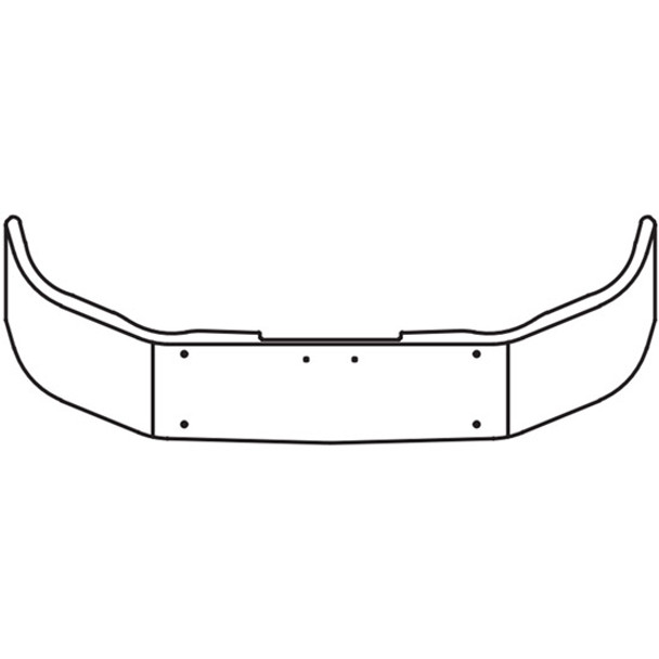 Valley Chrome 14 Inch Chrome Wrap Around Bumper For Peterbilt 348 SFA 2010-Newer Valley Chrome 14 Inch Chrome Wrap Around Bumper For Peterbilt 348 SFA 2010-Newer
