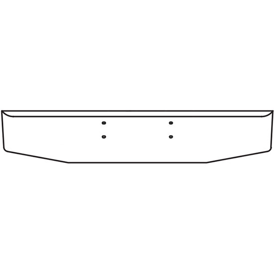 16 Inch Chrome Standard Rolled End Bumper, 7 Gauge For Western Star 4900 Constellation & Heritage 1989-2007