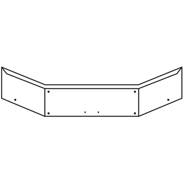 16 Inch Chrome Bumper, 10 Gauge W/ Single Break Back & Tapered Ends For Western Star 4900 SA 2008 + 16 Inch Chrome Bumper, 10 Gauge W/ Single Break Back & Tapered Ends For Western Star 4900 SA 2008 +