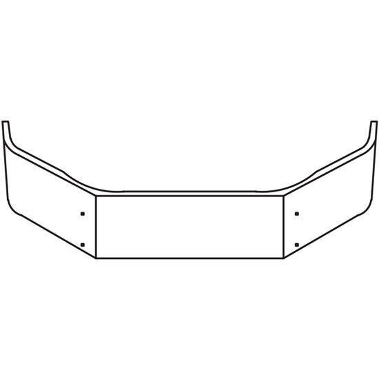 Valley Chrome 14 Inch Chrome Wrap Around Bumper For Volvo VNR SBA