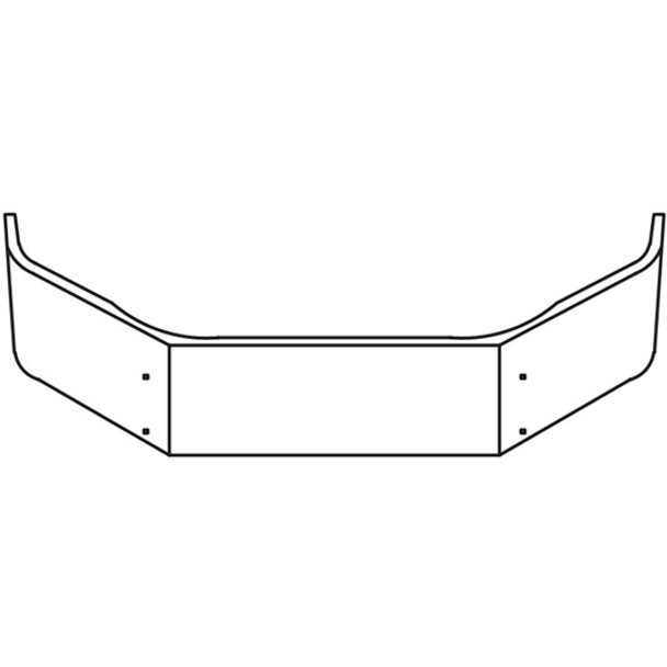 Valley Chrome 14 Inch Chrome Wrap Around Bumper For Volvo VNL Gen III 2018 - 2024