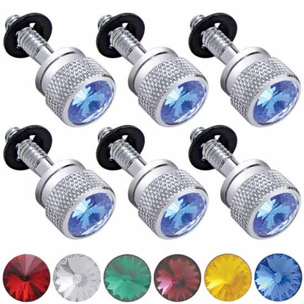 Chrome Dash Screws With Color Option For Peterbilt - Pack Of 6