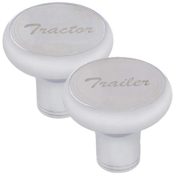 Chrome Air Valve Knob With Stainless Steel Tractor Or Trailer Plaque Chrome Air Valve Knob With Stainless Steel Tractor Or Trailer Plaque