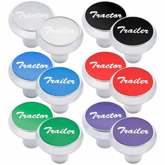 Chrome Air Valve Knob With Aluminum Sticker - Color Options