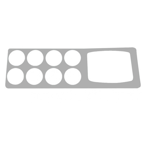 Stainless Steel Main Gauge Cluster With Cutouts For Kenworth T660, T800, W900