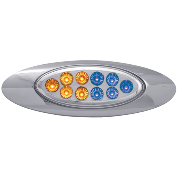 M1 Style 10 Diode Dual Revolution Amber Clearance Marker LED To Auxiliary Light