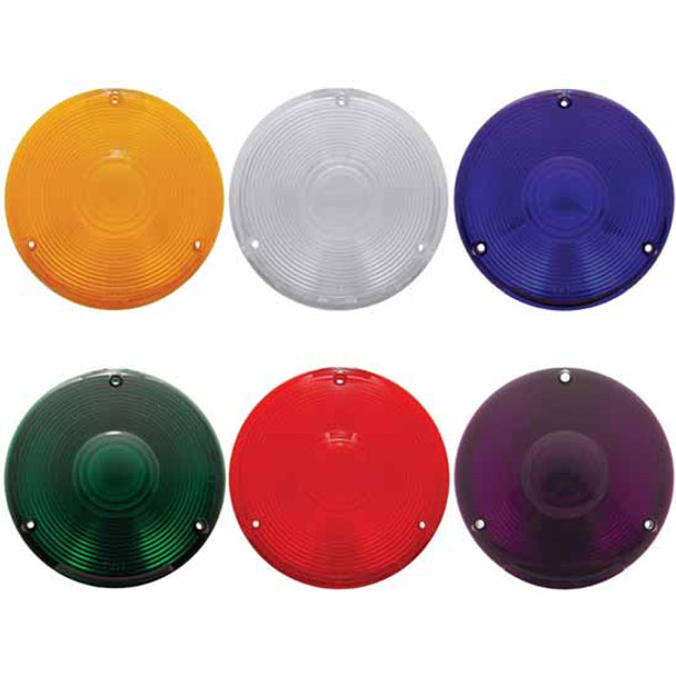 Round Turn Signal Lens With 3 Screw Mount In Various Colors Round Turn Signal Lens With 3 Screw Mount In Various Colors