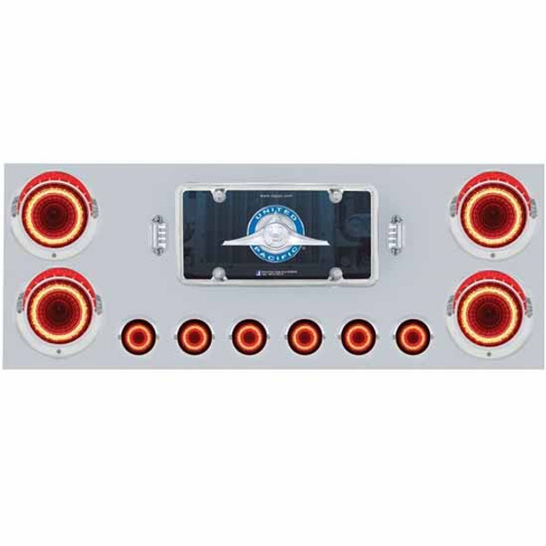 Rear Center Panel With 6 - 4 Inch, 6 - 2 Inch Red LED Mirage Lights Rear Center Panel With 6 - 4 Inch, 6 - 2 Inch Red LED Mirage Lights