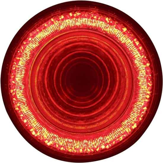 4 Inch Round Mirage Red Stop, Turn, Tail LED Light With 24 Diodes