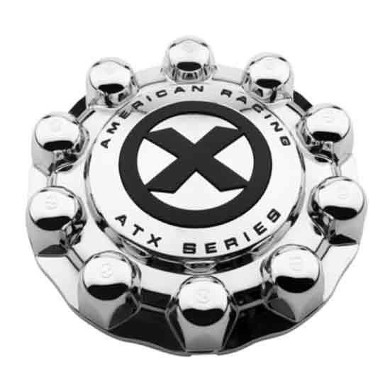 Chrome ATX Drive Or Steer Wheel Cover With Round Nut Covers